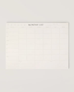 WILDE HOUSE MONTHLY LIST PAD